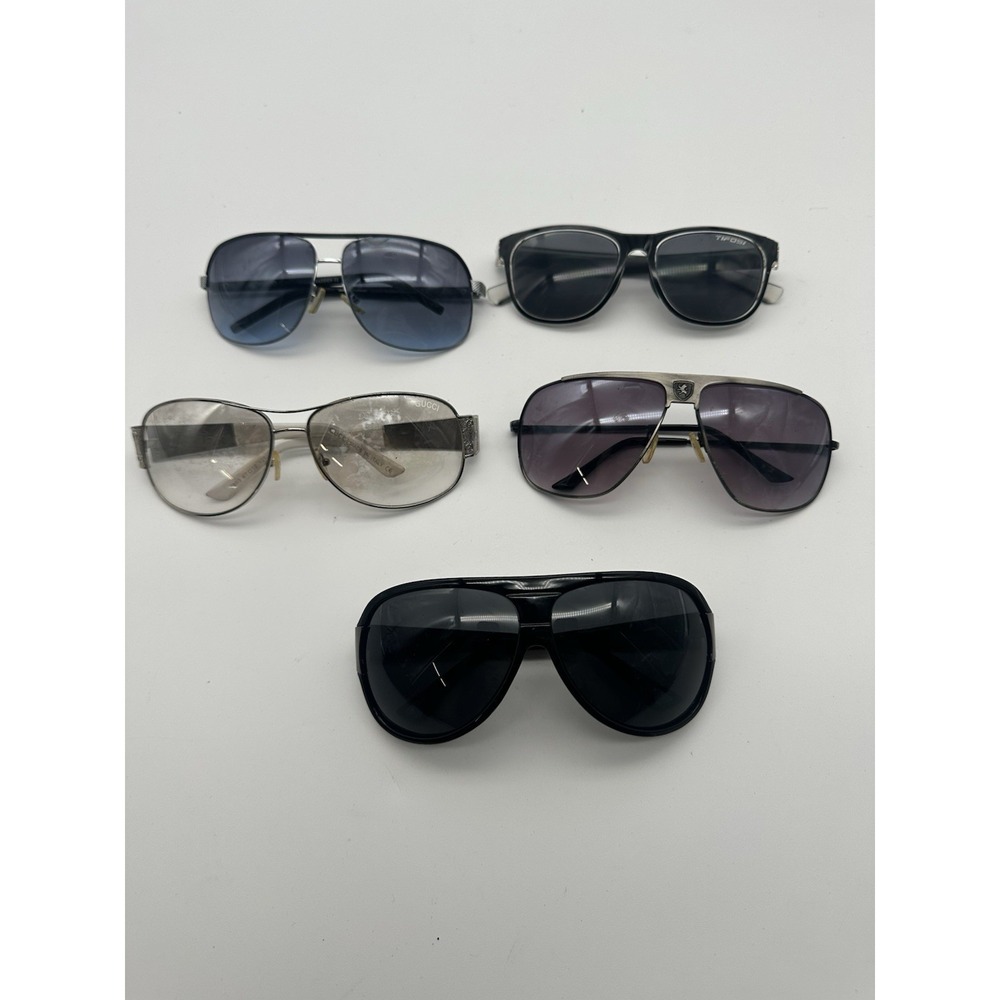 Vintage Sunglasses Frames Lot 5pc Gucci Steve Madden Tifosi Mixed Brands Multi